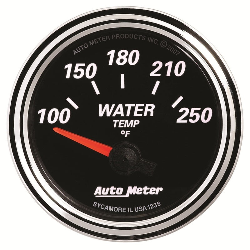 Load image into Gallery viewer, Autometer Designer Black II 52mm 250 Deg F Water Temp Gauge
