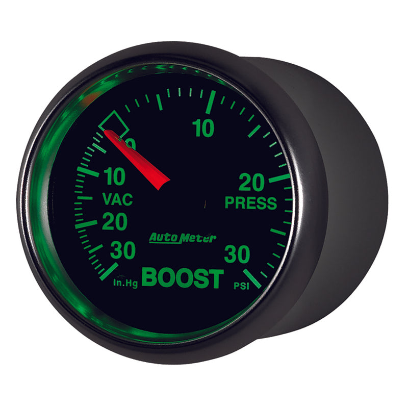 Load image into Gallery viewer, Autometer GS 52mm 30 In Hg.-Vac/30 PSI Mechanical Vacuum/Boost Gauge
