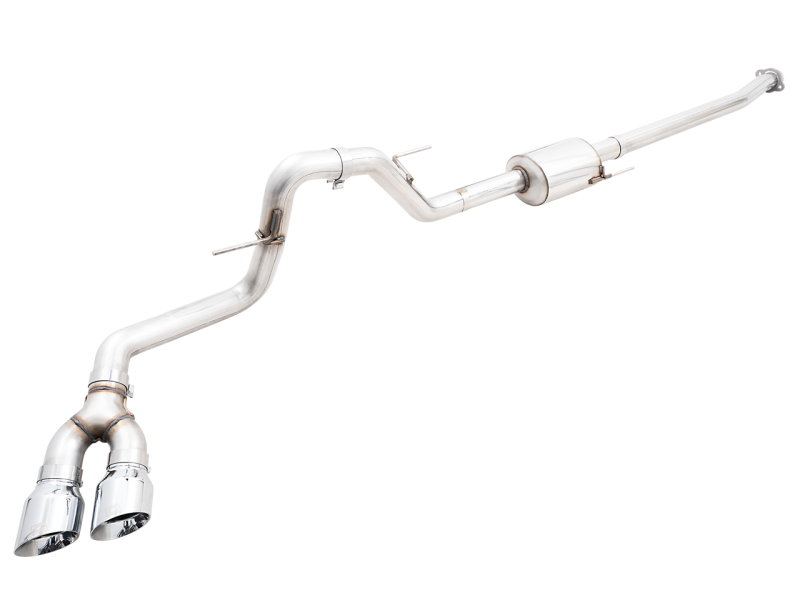 Load image into Gallery viewer, AWE 0FG 21+ Ford F150 Dual Side Exit Cat-Back Exhaust- 4.5in Chrome Silver Tips
