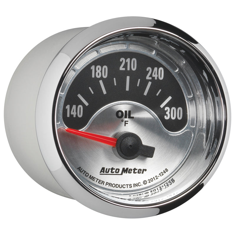 Load image into Gallery viewer, Autometer American Muscle 2-1/16in Short Sweep Electric 140-300 Deg F Oil Temp Gauge
