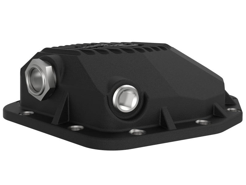 Load image into Gallery viewer, aFe Street Series Rear Differential Cover Black w/Machined Fins 20+ Jeep Gladiator JT (Dana M220)
