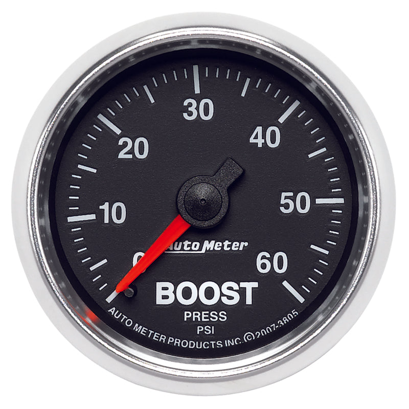 Load image into Gallery viewer, Autometer GS 52mm 0-60 psi Mechanical Boost Gauge
