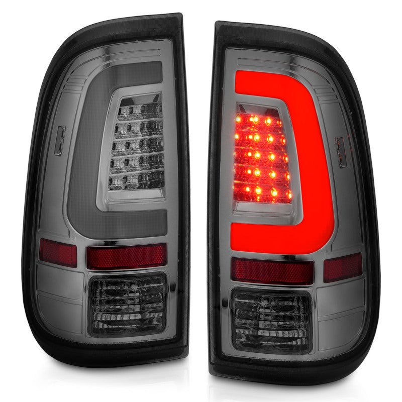 Load image into Gallery viewer, ANZO 2008-2016 Ford F-250 LED Taillights Chrome Housing Smoke Lens (Pair)
