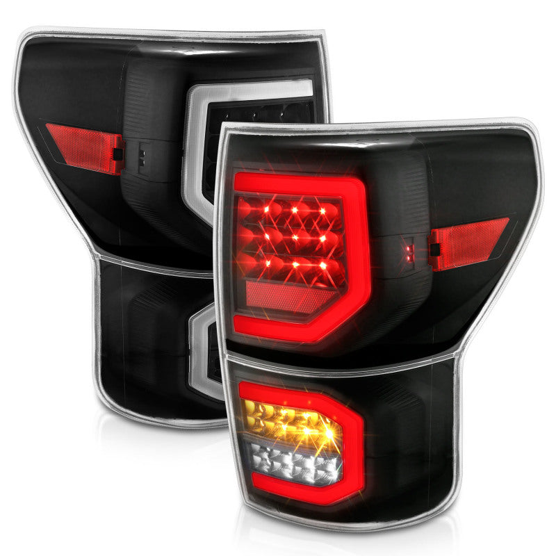 Load image into Gallery viewer, ANZO 2007-2013 Toyota Tundra LED Taillights Plank Style Black w/Clear Lens
