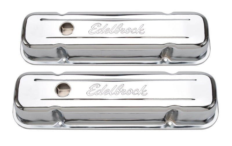 Load image into Gallery viewer, Edelbrock Valve Cover Signature Series Pontiac 1962-1979 301-455 CI V8 Tall Chrome
