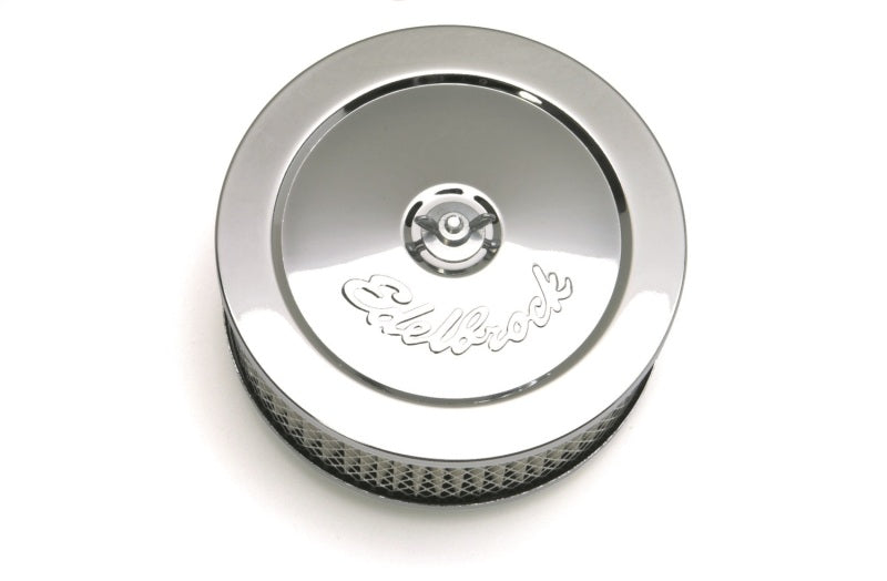 Load image into Gallery viewer, Edelbrock Air Cleaner Pro-Flo Series Round Steel Top Paper Element 6In Dia X 3 625In Chrome
