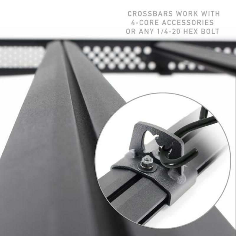 Load image into Gallery viewer, Go Rhino 16-23 Toyota Tacoma DC Ceros Low Profile Roof Rack - Tex. Blk

