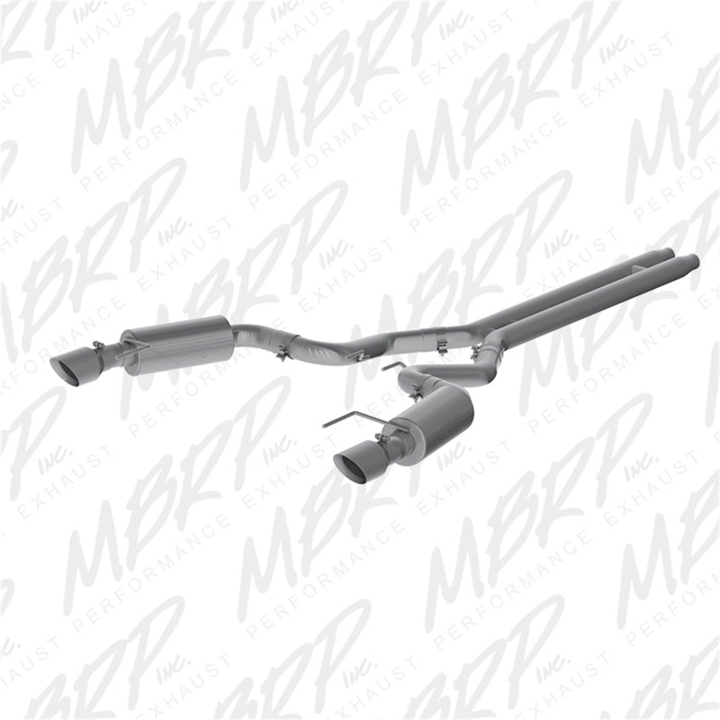 Load image into Gallery viewer, MBRP 15 Ford Mustang GT 5.0 Convertible T409 3in Cat Back Dual Split Rear Exit (Street Version)
