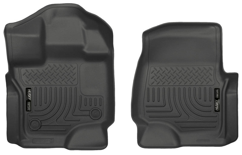 Load image into Gallery viewer, Husky Liners 15-23 Ford F-150 Super/Super Crew Cab WeatherBeater Black Front Floor Liners
