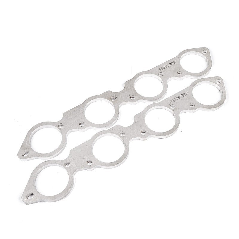 Load image into Gallery viewer, Stainless Works BBC Round Port 304SS Exhaust Flanges 2-3/8in Primaries (Raised Port Heads Only)
