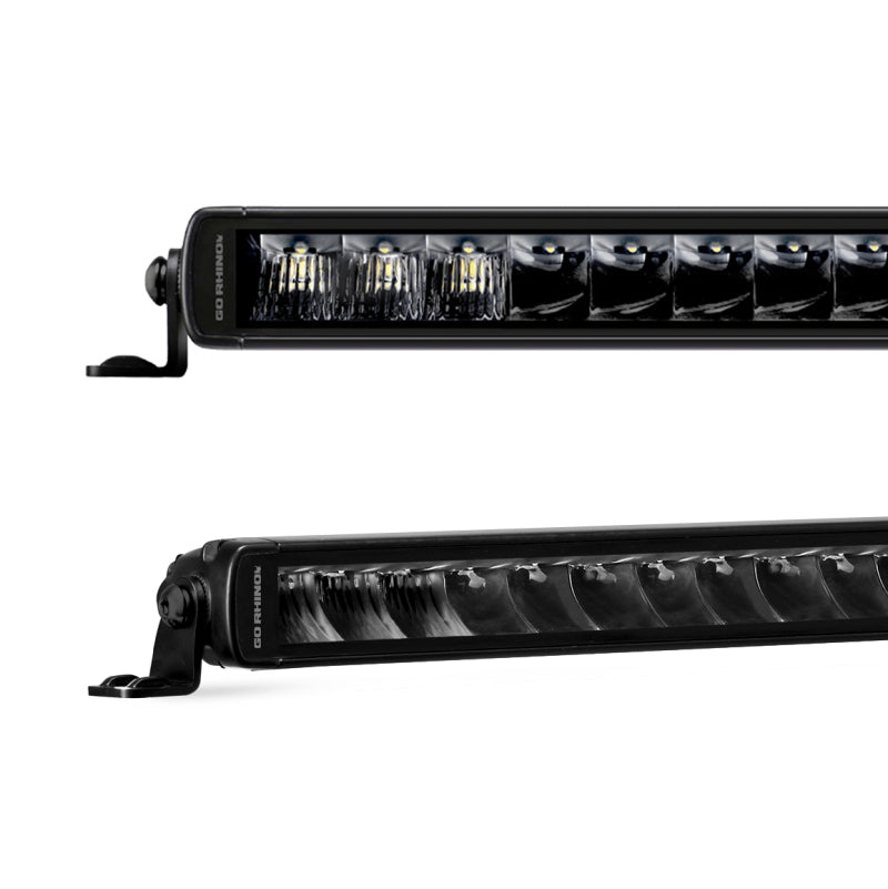 Load image into Gallery viewer, Go Rhino Xplor Blackout Series Sgl Row LED Light Bar (Side/Track Mount) 31.5in. - Blk
