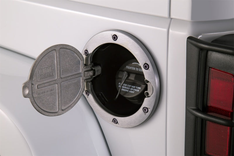 Load image into Gallery viewer, AMP Research 2007-2017 Jeep Wrangler JK 2/4 Door Fuel Door - Brushed

