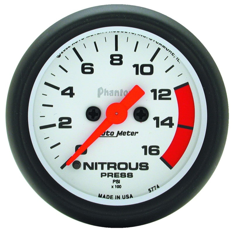 Load image into Gallery viewer, Autometer Phantom 2-1/16in 1600 PSI Digital Stepper Motor Nitrous Pressure Gauge
