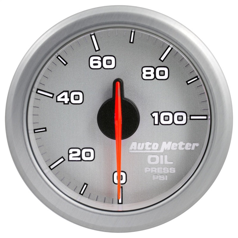 Load image into Gallery viewer, Autometer Airdrive 2-1/6in Oil Pressure Gauge 0-100 PSI - Silver
