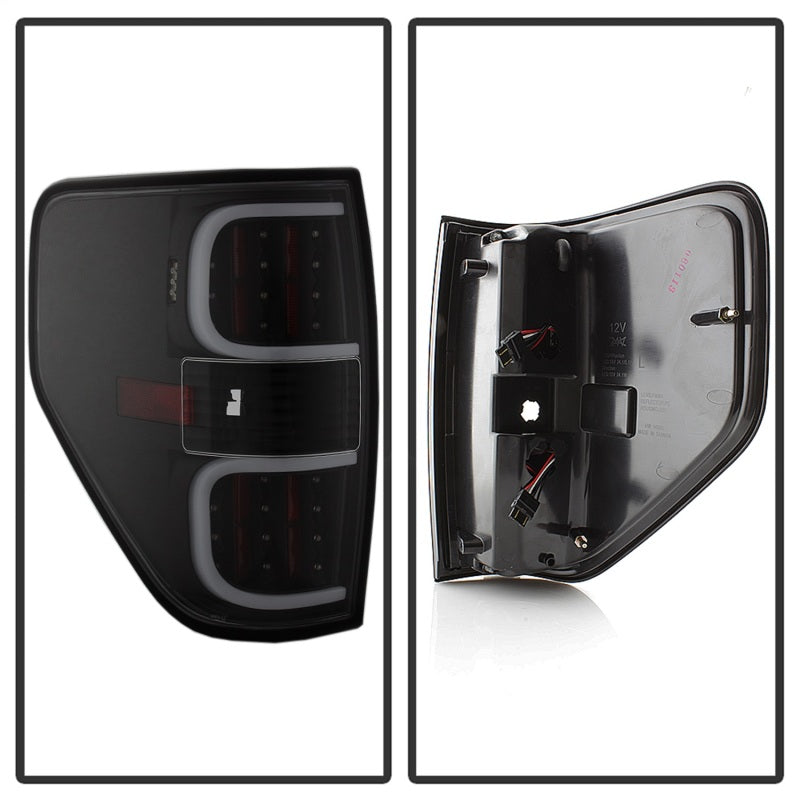 Load image into Gallery viewer, xTune Ford F150 09-14 LED Tail Lights - Black ALT-ON-FF15009-LBLED-BK
