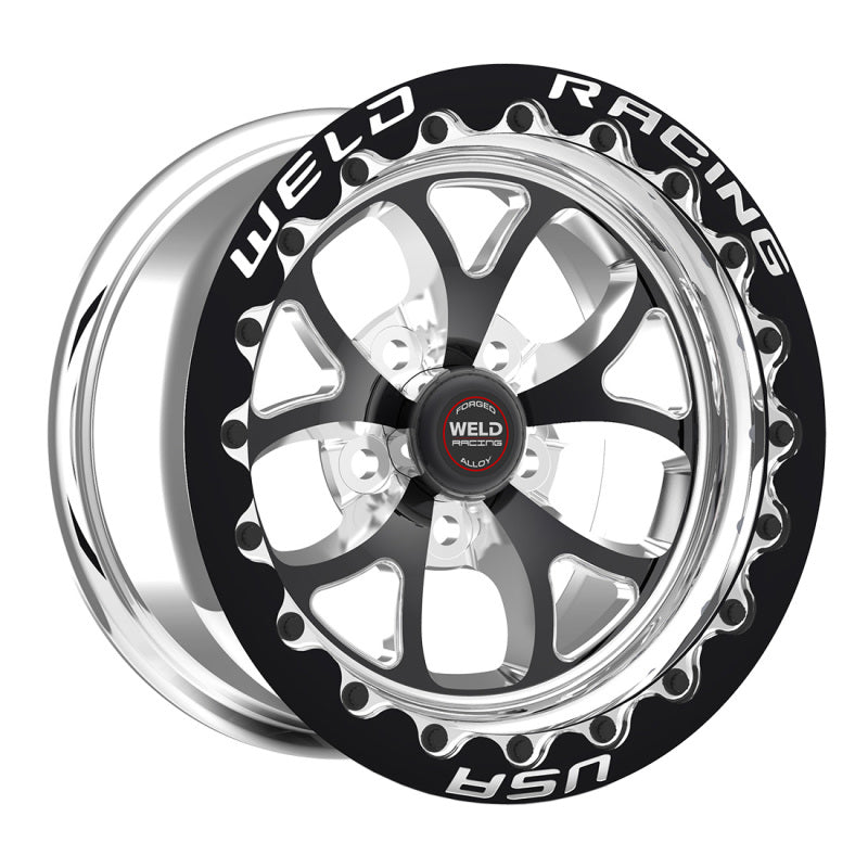 Load image into Gallery viewer, Weld S76 15x10.33 / 5x115 Conical BP / 6.5in. BS Black Wheel (Medium Pad) - Single Beadlock MT
