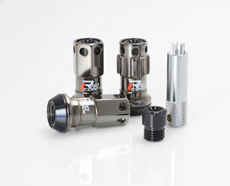 Load image into Gallery viewer, Project Kics 12X1.50 R40 Iconix Classical Lug Nuts w/ Black Plastic Cap - 20 - No Locks
