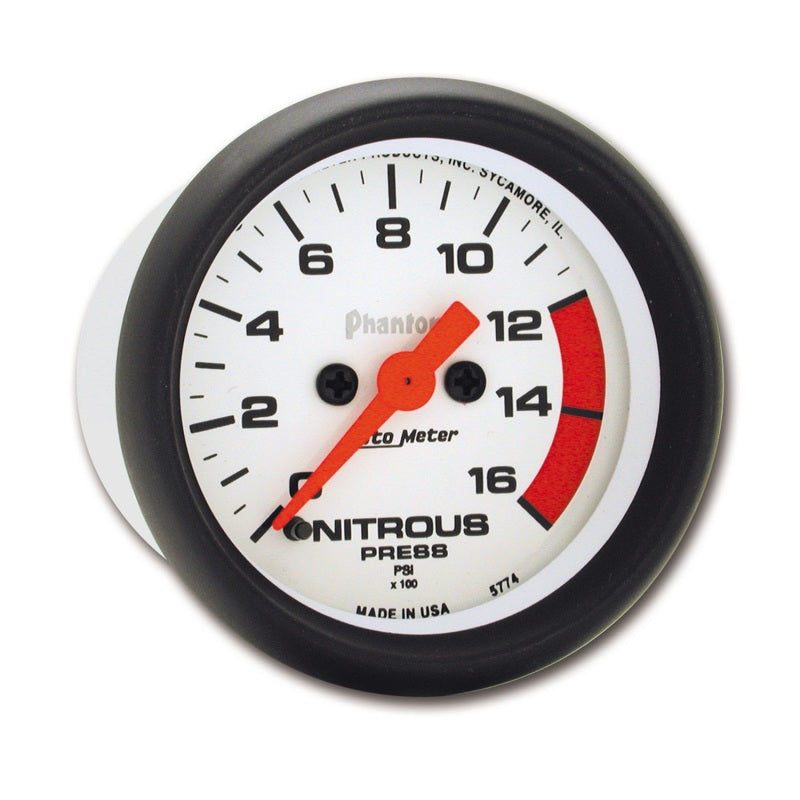 Load image into Gallery viewer, Autometer Phantom 2-1/16in 1600 PSI Digital Stepper Motor Nitrous Pressure Gauge
