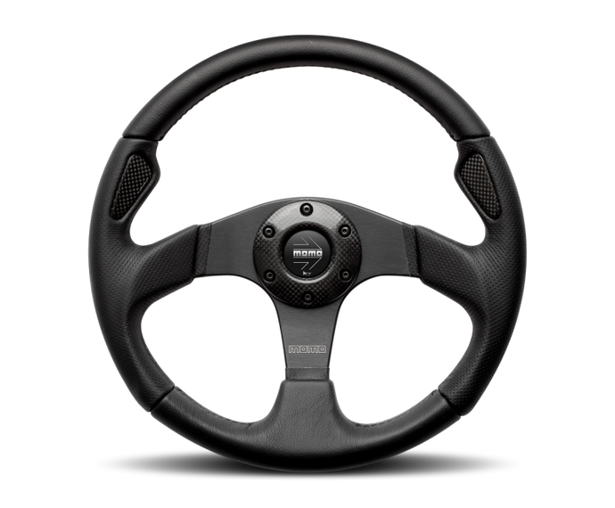 Momo Jet Steering Wheel 320 mm -  Black AirLeather/Black Spokes