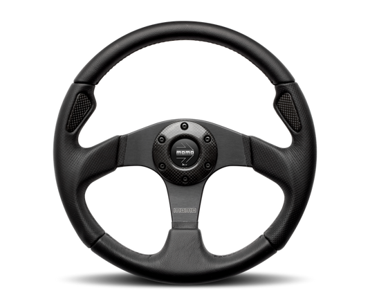 Momo Jet Steering Wheel 320 mm -  Black AirLeather/Black Spokes