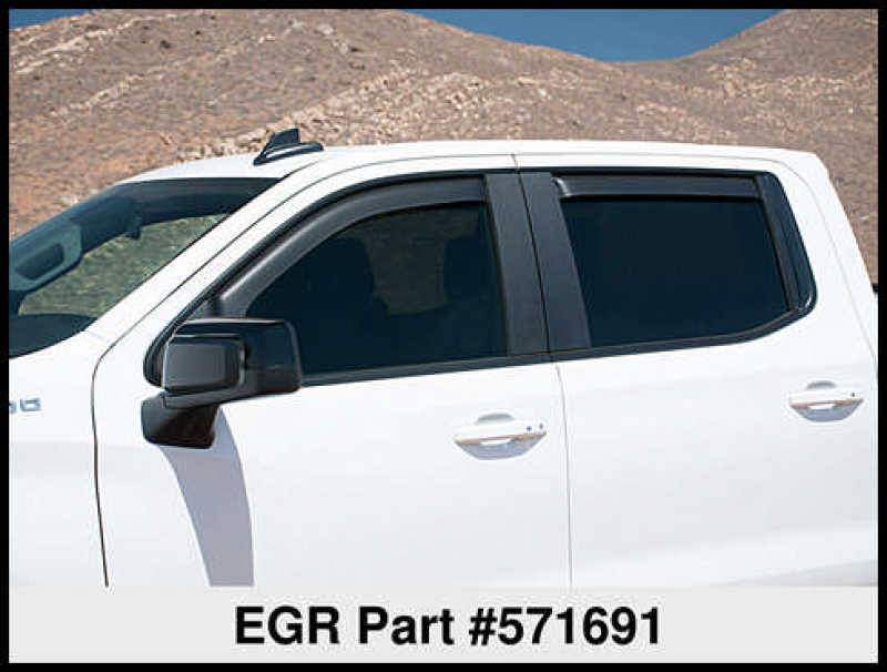 Load image into Gallery viewer, EGR 2019 Chevy 1500 Crew Cab In-Channel Window Visors - Dark Smoke
