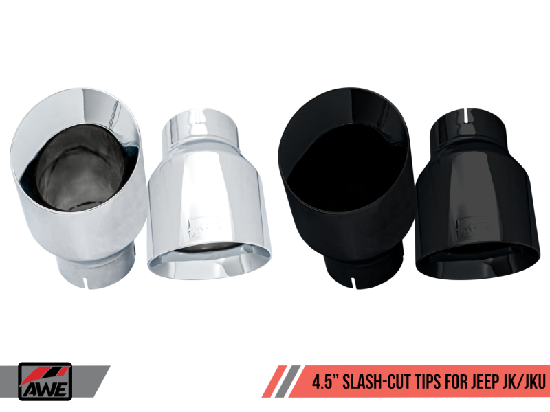 Load image into Gallery viewer, AWE Tuning 07-18 Jeep Wrangler JK/JKU 3.6L Tread Edition Axle-Back Dual Exhaust - Diamond Black Tips
