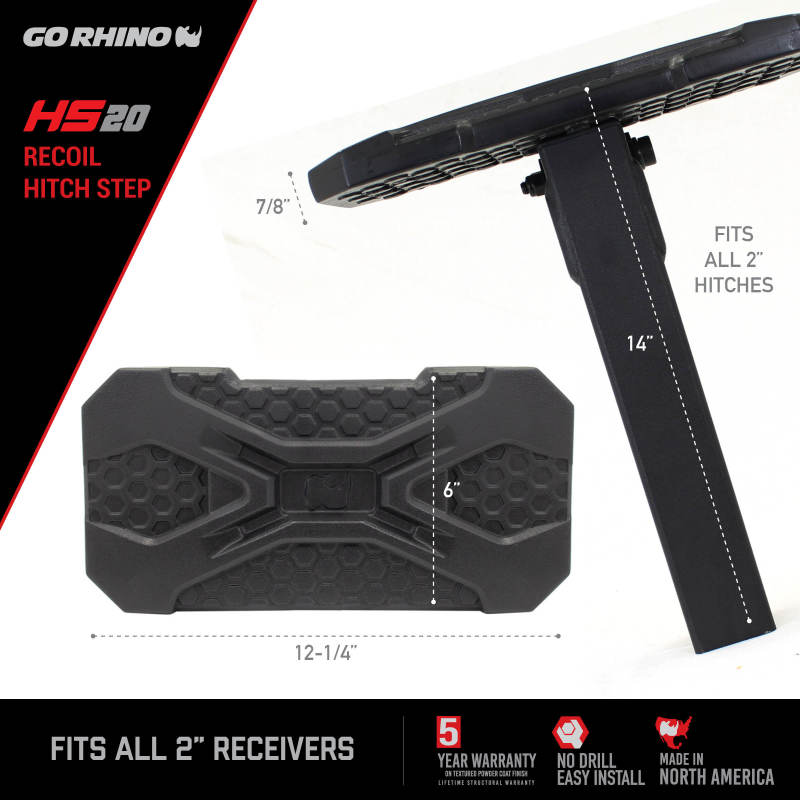 Load image into Gallery viewer, Go Rhino HS-20 Hitch Bumper Step
