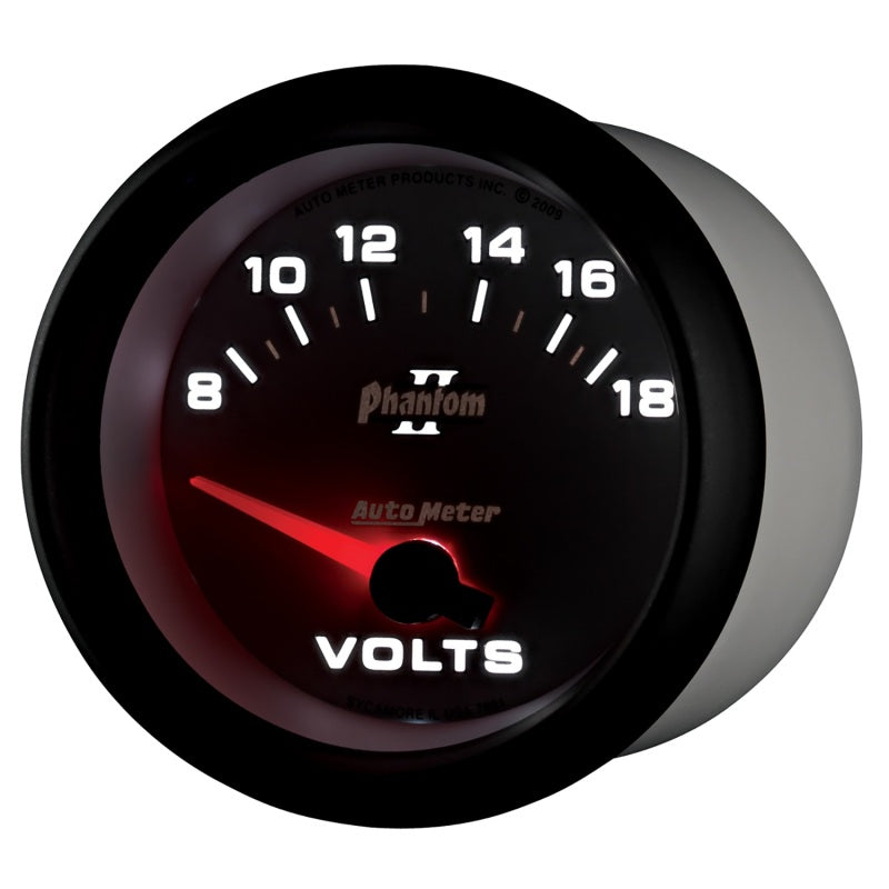 Load image into Gallery viewer, Autometer Phantom II 2-5/8in 18V Electric Voltmeter Gauge
