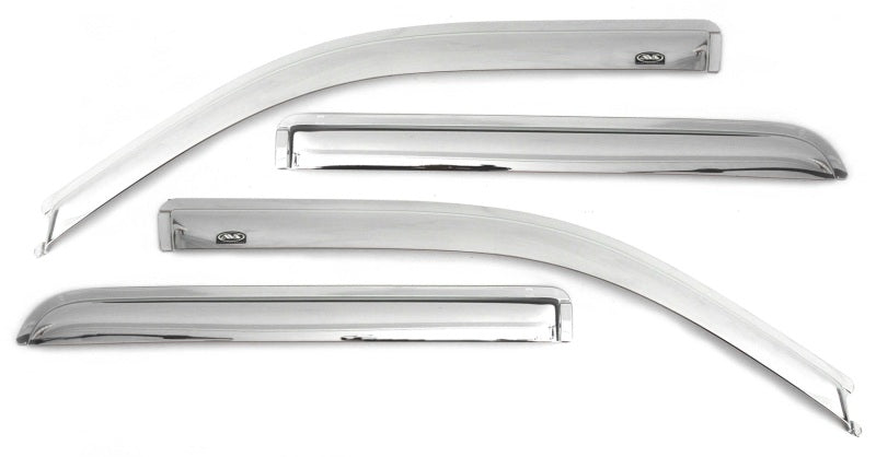 Load image into Gallery viewer, AVS 04-15 Nissan Titan Crew Cab Ventvisor Outside Mount Front &amp; Rear Window Deflectors 4pc - Chrome
