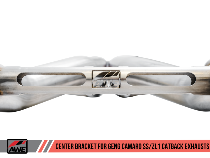 Load image into Gallery viewer, AWE Tuning 16-19 Chevy Camaro SS Non-Res Cat-Back Exhaust - Track Edition (Quad Chrome Silver Tips)
