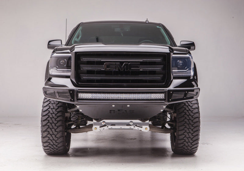 Load image into Gallery viewer, N-Fab M-RDS Front Bumper 15-17 Chevy Colorado - Tex. Black w/Silver Skid Plate
