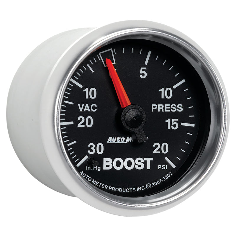 Load image into Gallery viewer, Autometer GS 52mm 30 in Hg/20 psi Mechanical Vacuum/Boost Gauge
