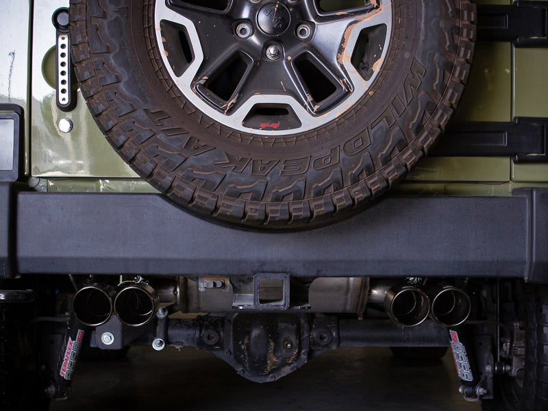 Load image into Gallery viewer, aFe Vulcan Series 2.5in 304 SS Axle-Back Exhaust Black 07-18 Jeep Wrangler (JK) V6-3.6/3.8L
