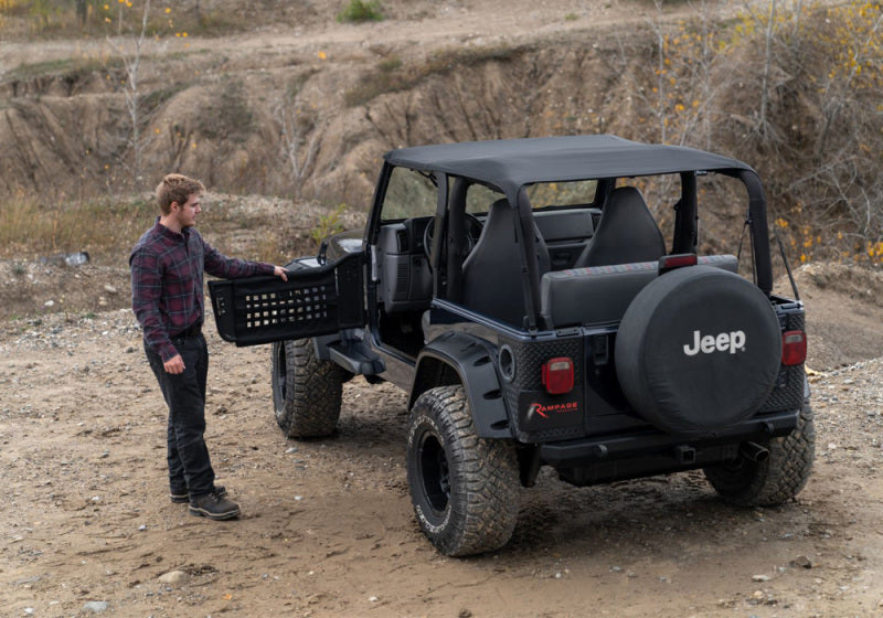 Load image into Gallery viewer, Rampage 1997-2006 Jeep Wrangler(TJ) 2-Door Tube Doors With Netting - Black
