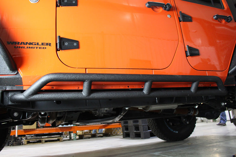 Load image into Gallery viewer, Fishbone Offroad 07-18 Jeep JK 2 Door Wrangler JK Steel Rock Sliders - Blk Textured Powdercoat
