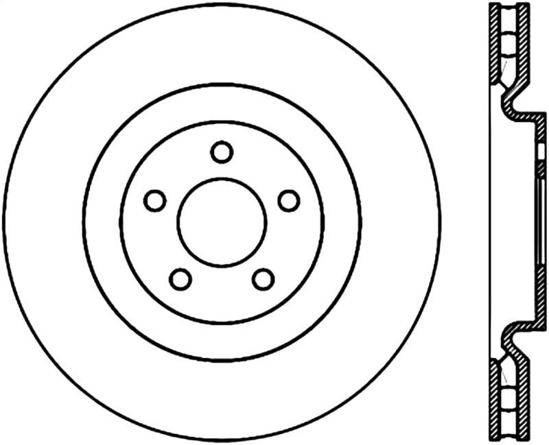 Load image into Gallery viewer, StopTech Power Slot Cryo 07-08 Ford Mustang Shelby Front Right Slotted Rotor
