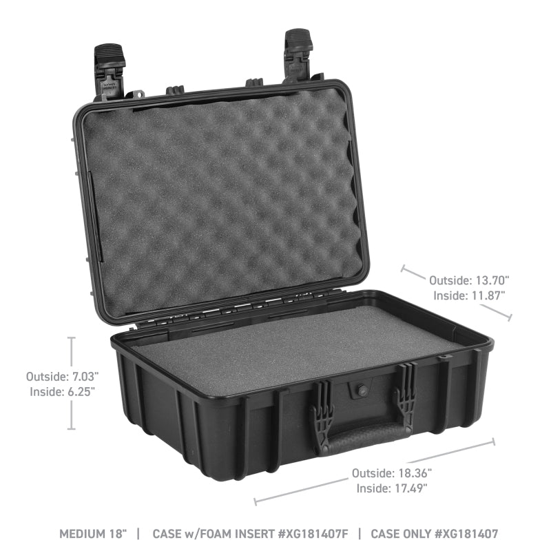 Load image into Gallery viewer, Go Rhino XVenture Gear Hard Case w/Foam - Medium 18in. / Lockable / IP67 - Tex. Black
