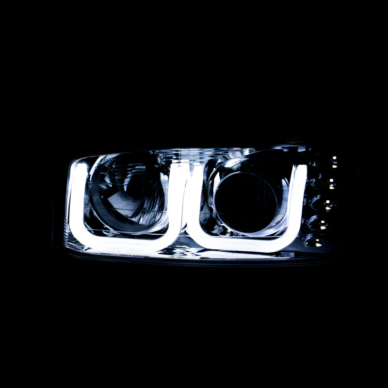 Load image into Gallery viewer, ANZO 1999-2006 Gmc Sierra 1500 Projector Headlights w/ U-Bar Black
