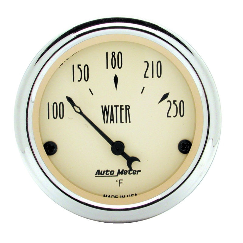 Load image into Gallery viewer, Autometer 2-1/16 inch Electric Water Temperature 250 Deg F Antique Beige Gauge
