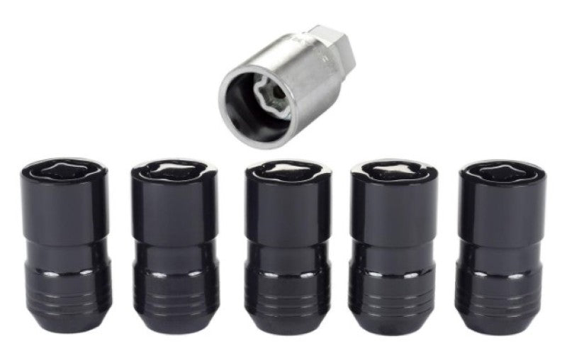 Load image into Gallery viewer, McGard Wheel Lock Nut Set - 5pk. (Cone Seat) M14X1.5 / 22mm Hex / 1.639in OAL - Black
