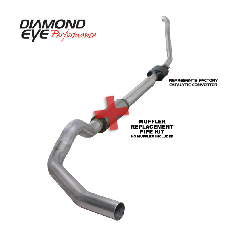 Load image into Gallery viewer, Diamond Eye KIT 5in TB MFLR RPLCMENT PIPE SGL ALUM 94-97 5 7 3L F250/F350 PWRSTROKE NFS W CARB STDS
