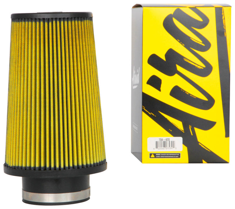Load image into Gallery viewer, Airaid Universal Air Filter - Cone 3-1/2in Flange x 6in Base x 4-5/8in Top x 9in Height - Synthaflow
