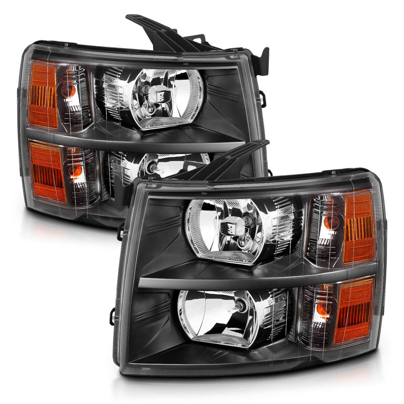 Load image into Gallery viewer, ANZO 2007-2013 Chevrolet Silverado Crystal Headlights Black
