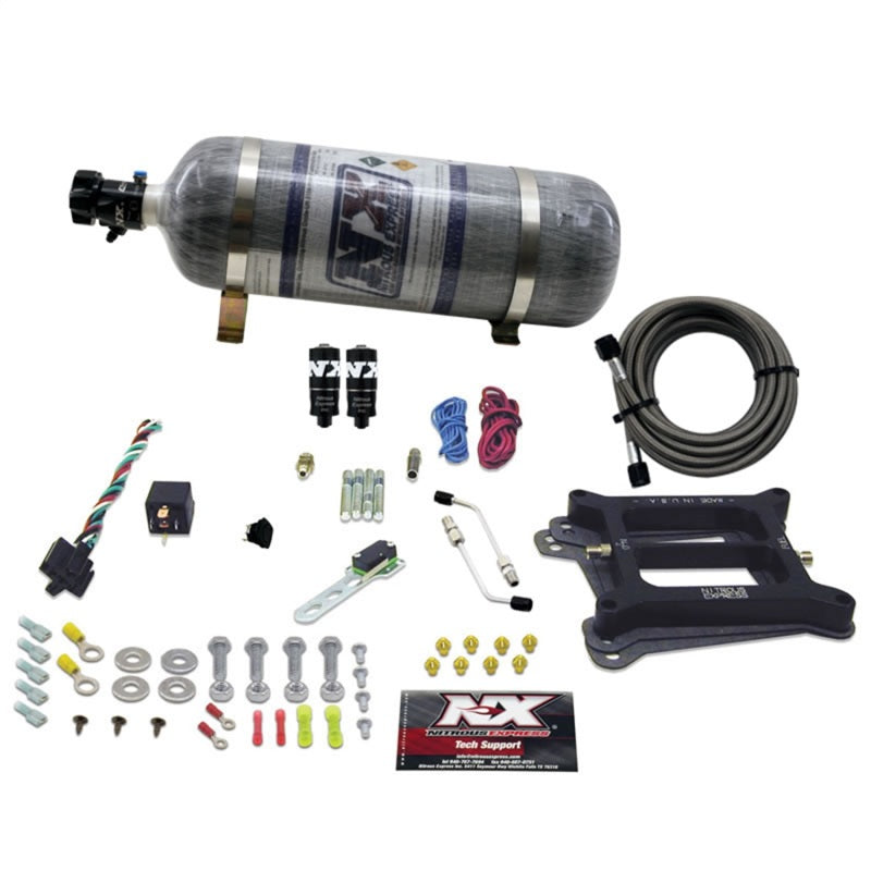 Load image into Gallery viewer, Nitrous Express 4150 Hitman Plus 4-BBL Nitrous Kit (50-200HP) w/Composite Bottle
