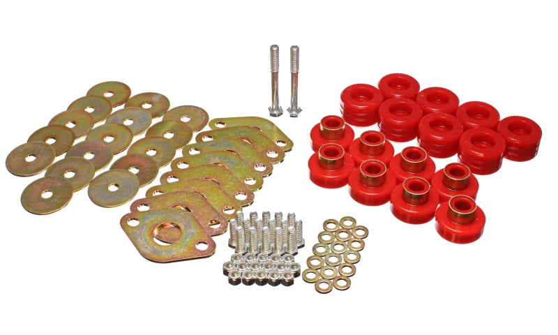 Load image into Gallery viewer, Energy Suspension Body Mount Set W/Hardware - Red
