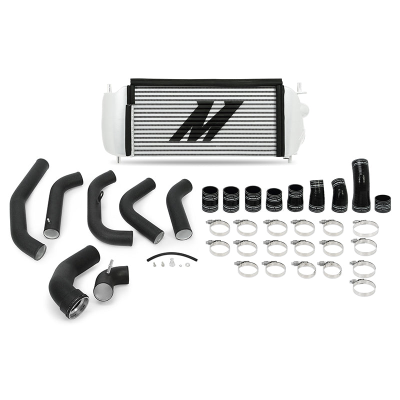 Load image into Gallery viewer, Mishimoto 15-16 Ford F-150 EcoBoost 3.5L Silver Performance Intercooler Kit w/ Black Pipes
