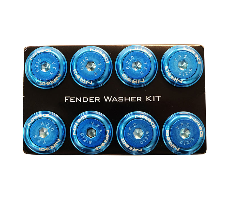 Load image into Gallery viewer, NRG Fender Washer Kit w/Color Matched M8 Bolt Rivets For Plastic (Blue) - Set of 8
