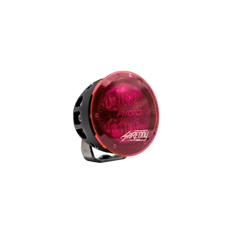 Load image into Gallery viewer, Rigid Industries x SHREDDY 360-Series 4in Lights w/Wt Bcklght (2) + 6 Covers (2 Pink/2 Teal/2 Blk)
