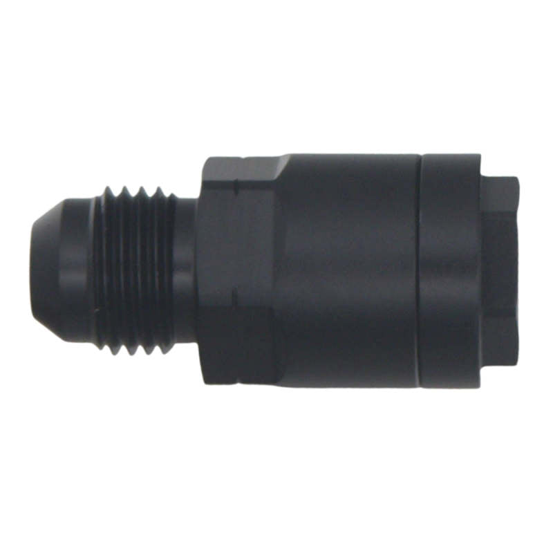 Load image into Gallery viewer, DeatschWerks 6AN Male Flare to 5/16in Female EFI Quick Connect Adapter - Anodized Matte Black
