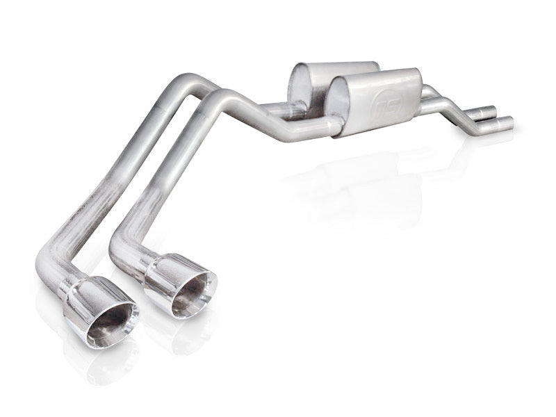 Load image into Gallery viewer, Stainless Works 2004-08 F150 5.4L Exhaust 2-1/2in Chambered Mufflers Behind Passenger Tire Exit

